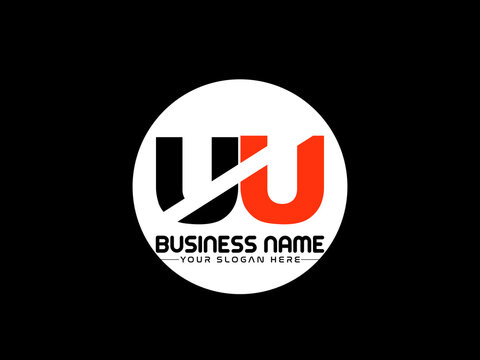 UU Logo Letter design, Unique Letter uu company logo with geometric pillar style design