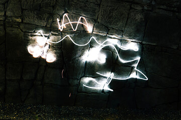 abstract light drawing