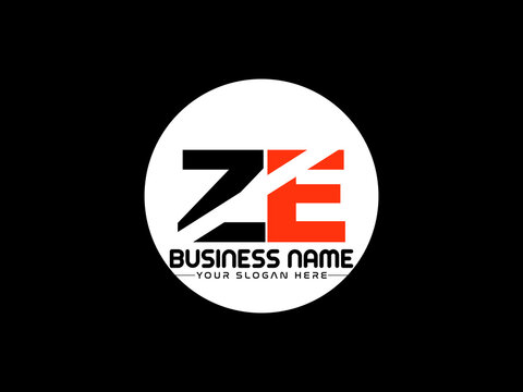 Letter ZE Logo Image, Alphabet letters logo ze letter logo template for your brand