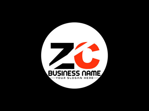 Letter ZC Logo Image, Alphabet letters logo zc letter logo template for your brand