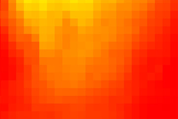 Orange-yellow vector background from squares. Illustration from orange squares. Abstract Geometric texture from orange squares