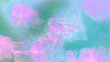 Colorful stained grainy digital art background with grungy texture.