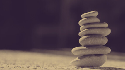 Fototapeta na wymiar stack of stones, zen meditation