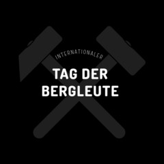 Miners day German language. National miners day. International miners day. Miner's Day.. Vector stock illustaration.