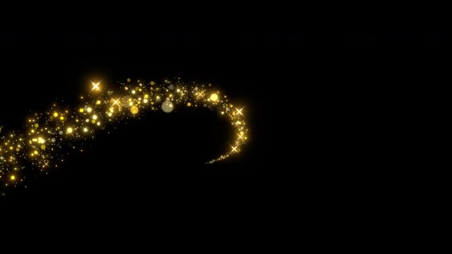 shining golden fairy dust overlay particles