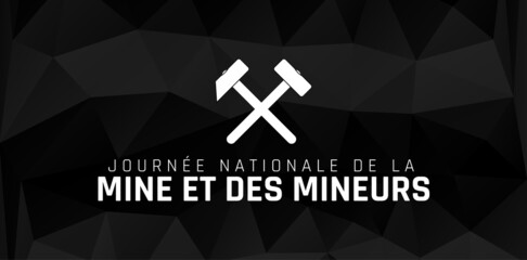 Obraz premium Miners day French language. National miners day. International miners day. Miner's Day. Vector stock illustaration.