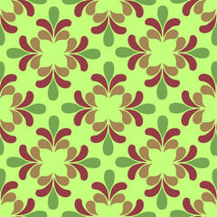 Fototapeta na wymiar seamless repeat pattern with simple and cute free hand style leaf like motif perfect for fabric, scrap booking, wallpaper, gift wrap projects