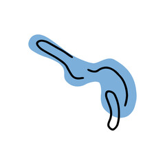 Obraz premium Abstract hand drawn shape. Doodle form. Vector illustration.