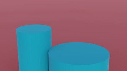 Cylindrical tubes for presentation of colorful backgrounds ideal for products, services and artistic concepts