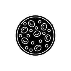 Blood glucose line color icon. Diabetes. Structural chemical formula