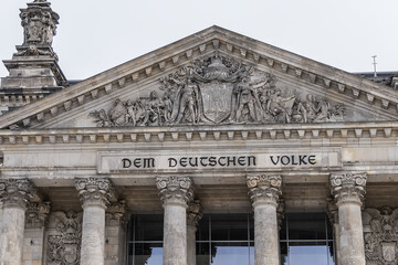 The Reichstag building - the Headquarter of the German Parliament (Deutscher Bundestag, 1894) in Berlin, Germany.