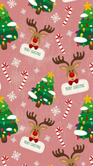 Christmass seamless pattern.Beautiful christmas doodles seamless pattern - hand drawn and detailed, great for christmas textiles, banners, wrappers, wallpapers - vector surface design