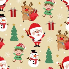 Christmass seamless pattern.Beautiful christmas  pattern  great for christmas textiles, banners, wrappers, wallpapers