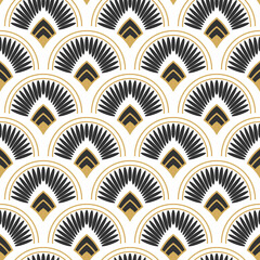 Abstract seamless pattern in Art Deco style. - 472496742