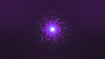 3d illustration of purple background with water waves pattern.