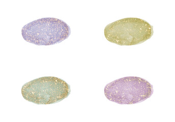 Set freehand watercolor vector shapes 
