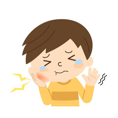 虫歯を痛がる男の子