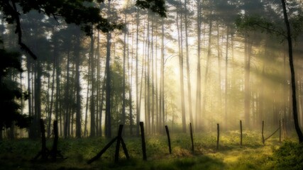 las,bory, drzew, drzew, charakter, krajobraz, słońce, iskra, mgła, mgiełka, mglisty, jesienią, drewna, drewna, światło słoneczne, poranek, zieleń, park, sosna, las, wschody, mglisty, lato, jary, droga