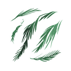 New Year set 2022 _ elements _ holiday attributes _ pine 3