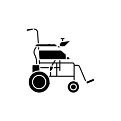 Manual wheelchair color line icon. Disability. Isolated vector element.