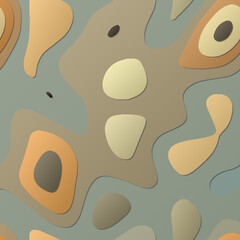 Colorful abstract layers. Papercut style background. Vibrant 3d topography shapes. Awesome banner, poster, brochure, template, flyer design. Charming vector illustration.