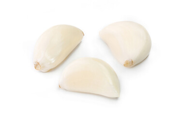 Fresh garlic isolated on white background cutout