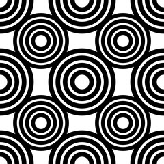 circles. geometric ornament - vector background black and white