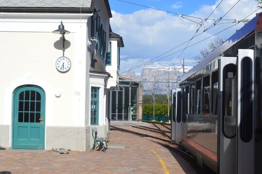 Trainstation at Klobenstein /Monte Renon in Southtyrol 