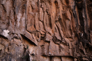 Gran Canaria, landscape of the central mountainous part of the island, 
Landscapes around hiking route in Barranco de Siberio valley, edge of nature park Pajonales
