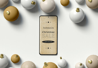 Christmas Sale with Screen Phone Mockup