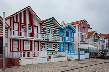 Costa Nova do Prado municipio de Ílhavo, Portugal. 28 de novembro de 2021