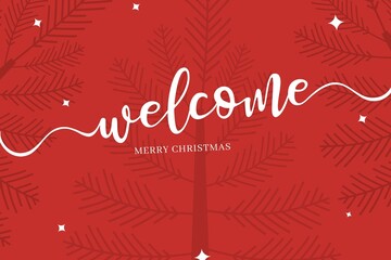 Background for Merry Christmas decoration and red and white details with text Welcome Merry Christmas 2022