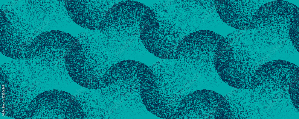 Wall mural dotwork spheres seamless pattern. sand grain effect. noise stipple dots texture. abstract noise dotw