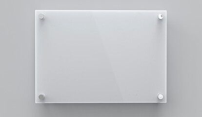 Blank A4 gray glass office corporate Signage plate Template, Clear Printing Board For Branding,...