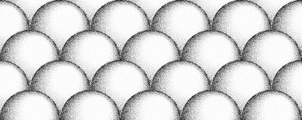 Dotwork 3D seamless pattern background. Sand grain effect. Black noise stipple dots texture. Abstract noise dotwork shapes. Round black grain dots spheres pattern. Stipple circles texture. Vector