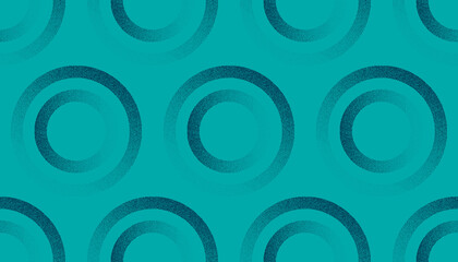 Dotwork circles seamless pattern background. Sand grain effect. Noise stipple dots texture. Abstract noise dotwork shapes. Round rings grain dots pattern. Stipple circles texture. Vector