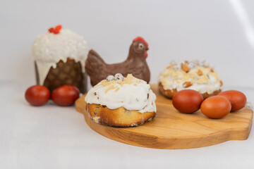 the easter composition on background