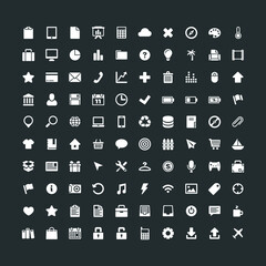 Set of Web and Website Menu Dashboard Icons 