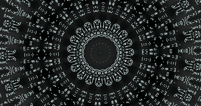 E=mc2 circulaire sur tableau noir avec &eacute;criture blanche. enfin une solution 
