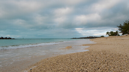 Blue waters of Fort Zachary Taylor State park beach in Key West Florida