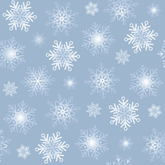 Seamless pattern with snowflakes.