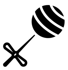 Christmas Lollipop black icon. Isolated simple vector icon