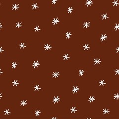 Christmas seamless pattern with snowflakes. Let it snow background. Winter snow wallpaper. Vector illustration