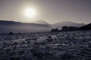 Moab Desert Sunrise with foreground