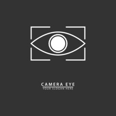 simple eye camera icon logo
