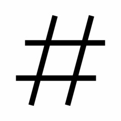 Obraz premium hashtag line art vector icon