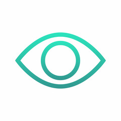 eye scan line art vector icon