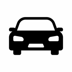 Plakat car front view vector icon