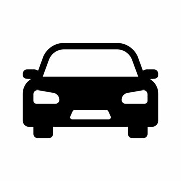 car front view vector icon