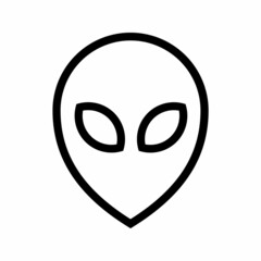 alien head vector icon
